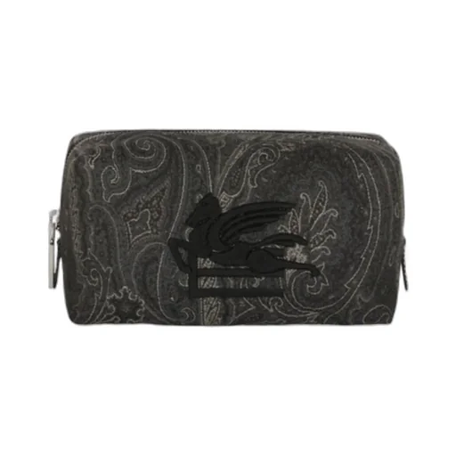 Paisley Motif Zipped Medium Beauty Case