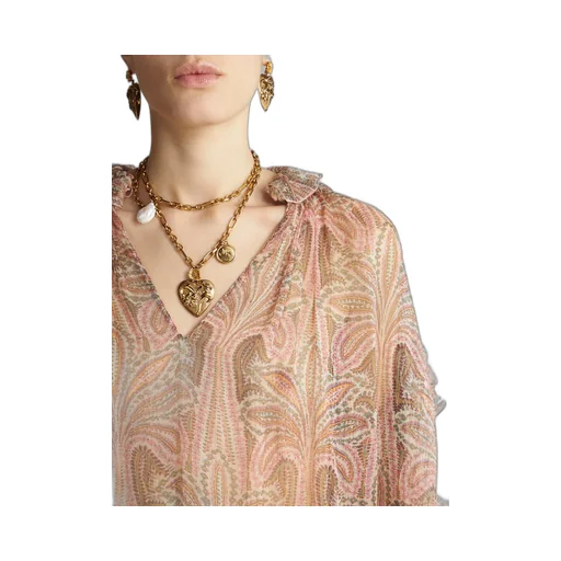 Semi Sheer Ruffled Blouse
