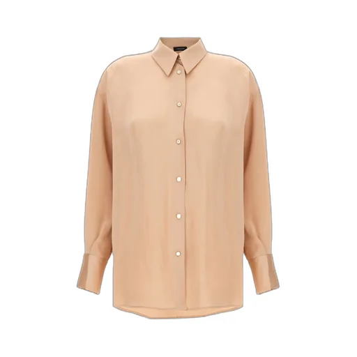 Drop-Shoulder Satin Elongated Shirt