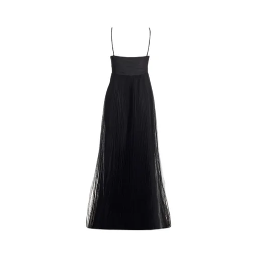 Pleated Sleeveless Long Dress