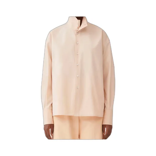 High-Necked Long-Sleeved Shirt