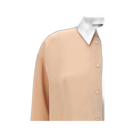 Drop-Shoulder Satin Elongated Shirt