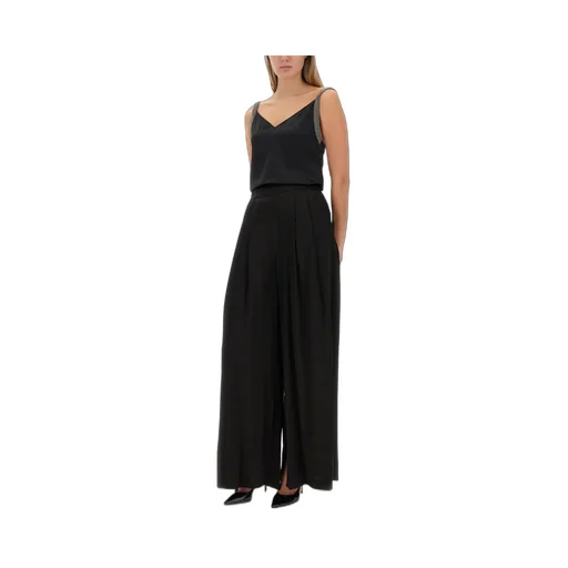 Satin Wide-Leg Trousers