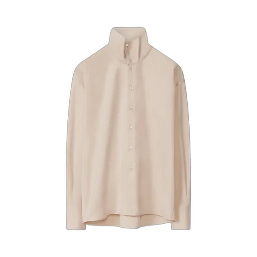 High-Necked Long-Sleeved Shirt
