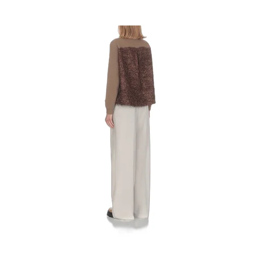 Wool Wide-Legged Casual Trousers