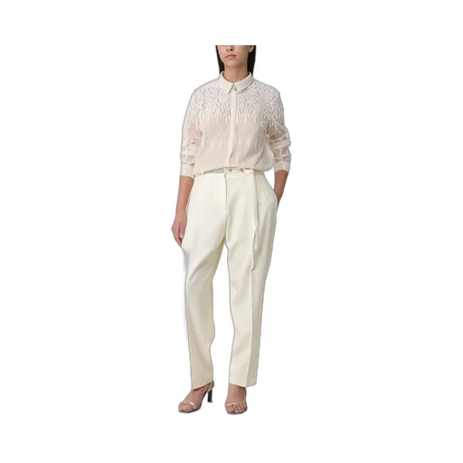 Casual Pants With Waist And Loop Straps