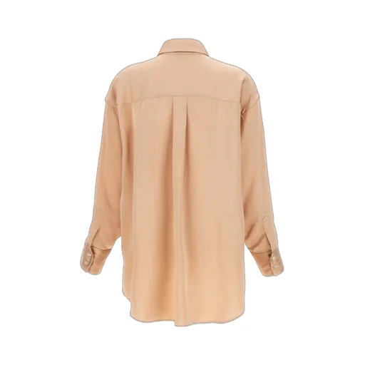 Drop-Shoulder Satin Elongated Shirt