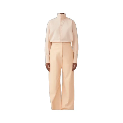 High-Necked Long-Sleeved Shirt