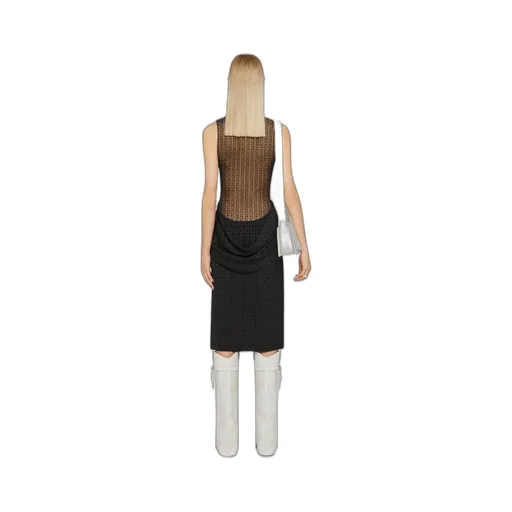 4G Jacquard Sleeveless Dress