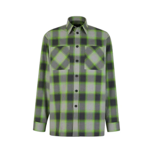 Long-Sleeved Plaid Shirt
