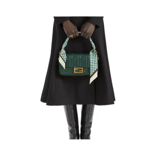 Baguette Ff Embossed Shoulder Bag