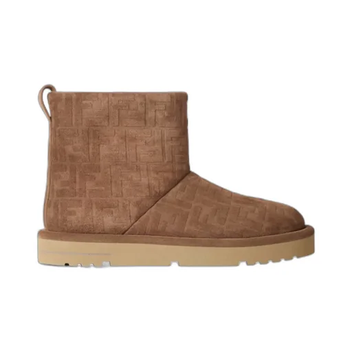 Ff Embossed Ankle Boots