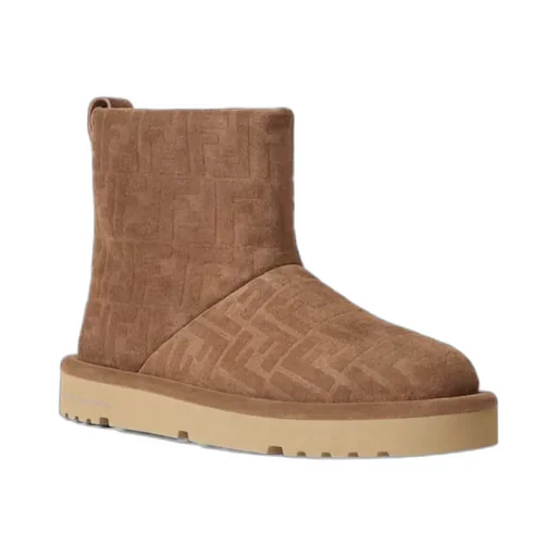 Ff Embossed Ankle Boots