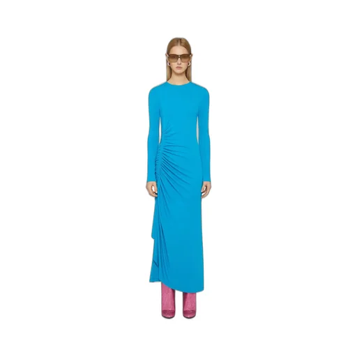 Draped Long-Sleeved Dress