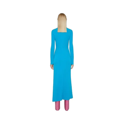 Draped Long-Sleeved Dress
