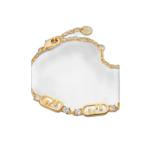 Crystal-Embellished Logo Bracelet