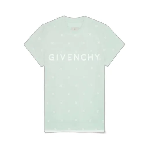 Double Layered Fitted T-Shirt In Cotton With 4G Tulle