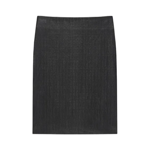 4G Embossed Leather Skirt
