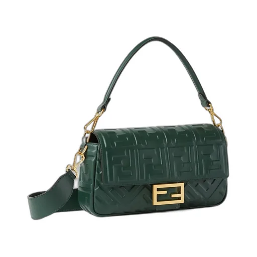 Baguette Ff Embossed Shoulder Bag