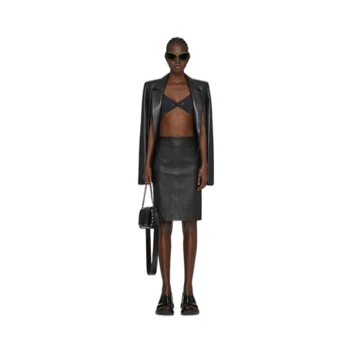 4G Embossed Leather Skirt