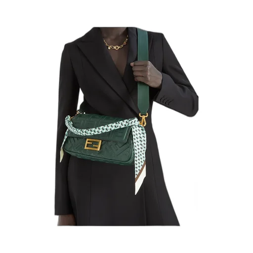 Baguette Ff Embossed Shoulder Bag