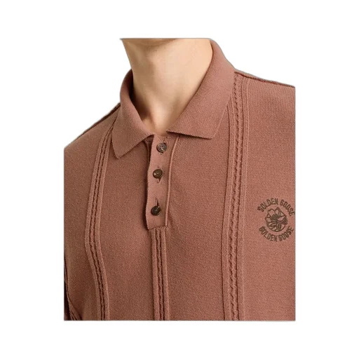 Logo Embroidered Knitted Polo Shirt