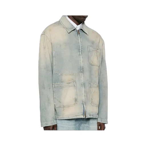 Zip-Up Denim Shirt Jacket