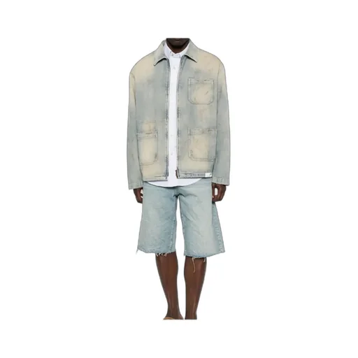 Zip-Up Denim Shirt Jacket