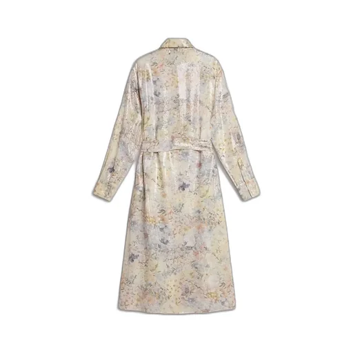 Sequin Floral Shirt Midi Day Dress