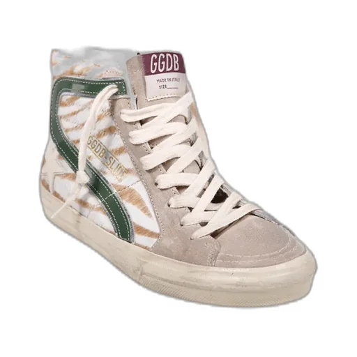 Slide High-Top Lace-Up Sneakers