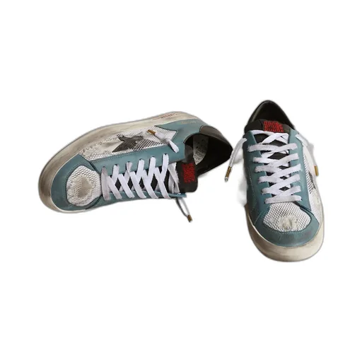 Stardan Distressed-Mesh Sneakers