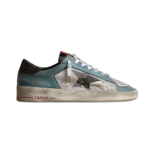 Stardan Distressed-Mesh Sneakers