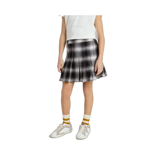 Pleated Plaid Skirt