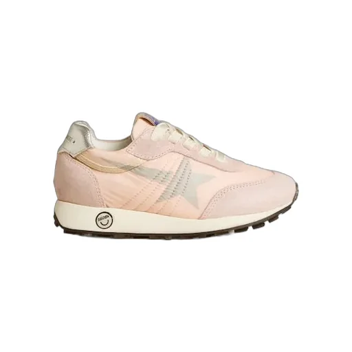 Marathon Junior In Pink Nylon With Printed Star And Leather Heel Tab