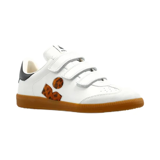 Beth Gb Leopard-Print Calfskin Sneakers