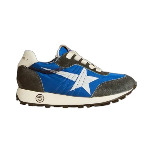 Marathon Junior Blue Nylon With Printed Star And Leather Heel Tab