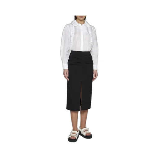 Box Pleated Pencil Skirt