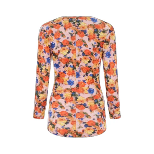 Sweetheart Neck Floral Printed Velvet Top