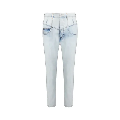 Oliviani High-Waisted Frayed Jeans