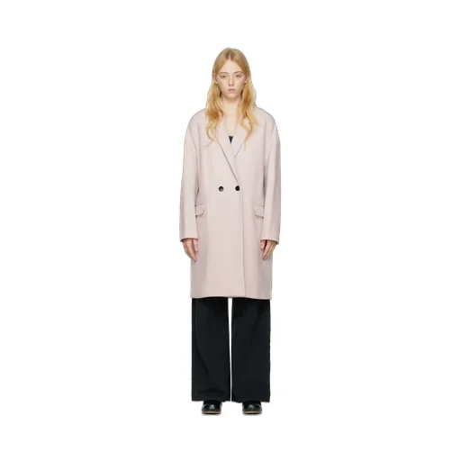 Double-Breasted Long-Sleeved Coat