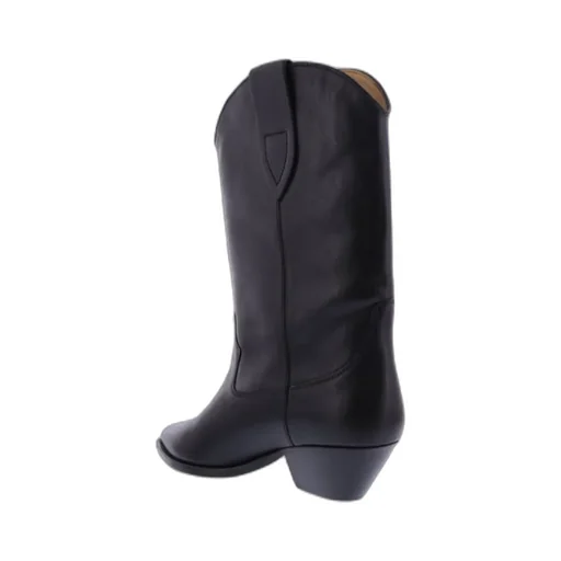 Pointed Toe Block Heeled Ankle Boots