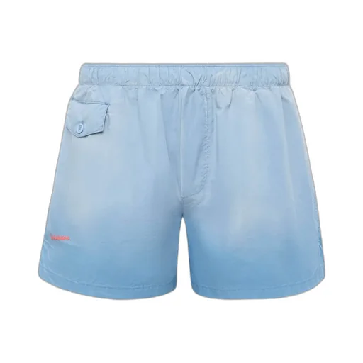 Logo Printed Elastic Waist Shorts