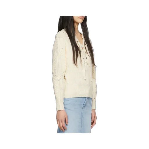 Lace-Up Ribbed-Knit Jumper