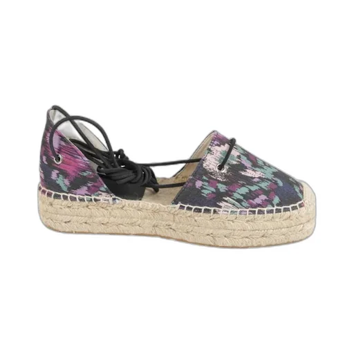 Abstract-Pattern Platform Espadrilles