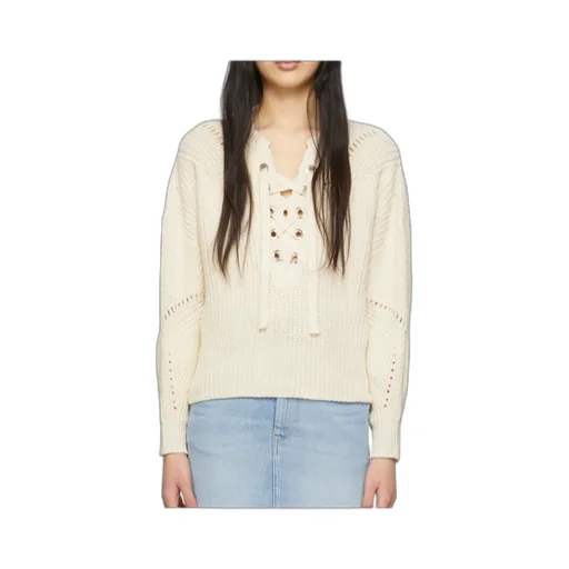Lace-Up Ribbed-Knit Jumper