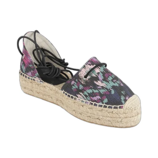 Abstract-Pattern Platform Espadrilles