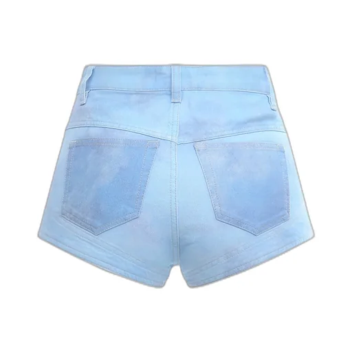 Neida Denim Patchwork Shorts