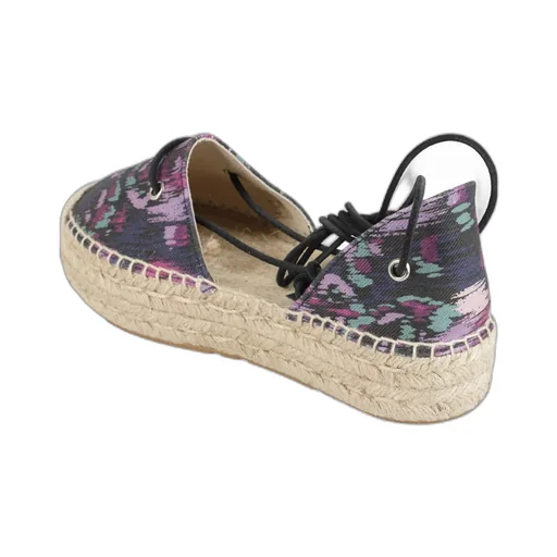 Abstract-Pattern Platform Espadrilles