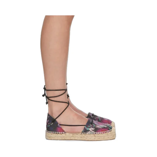 Abstract-Pattern Platform Espadrilles
