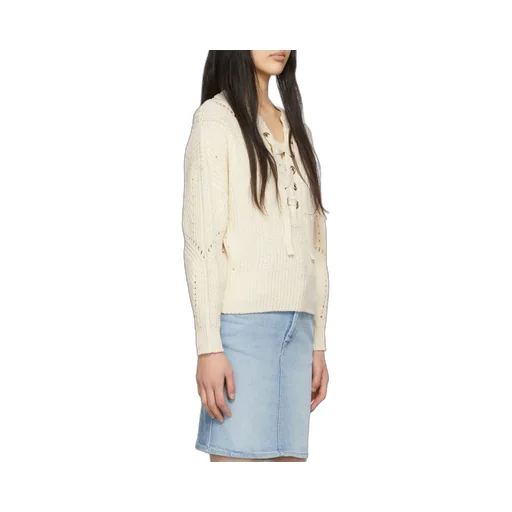 Lace-Up Ribbed-Knit Jumper